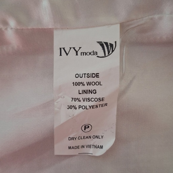 IVY Moda Tweed Shift Dress XXL Pink Winter Wool Blend Workwear Church Outfit - Picture 8 of 8